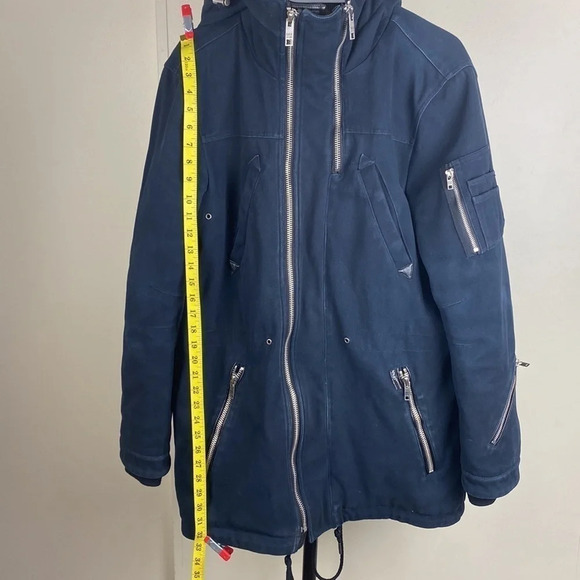 Shabby chic Khujo vintage zip  up moto military field jacket size large - Picture 4 of 17